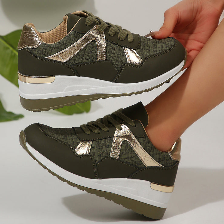 Plus Size Round Toe Retro Sports Shoes for Women Spring
