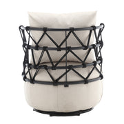 COOLMORE Upholstered Tufted Living Room Chair Textured