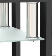 Set of 2, Modern Tempered Glass Tea Table Coffee Table End Table,