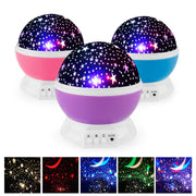 Novelty LED Rotating Star Projector Lighting Moon Starry Sky