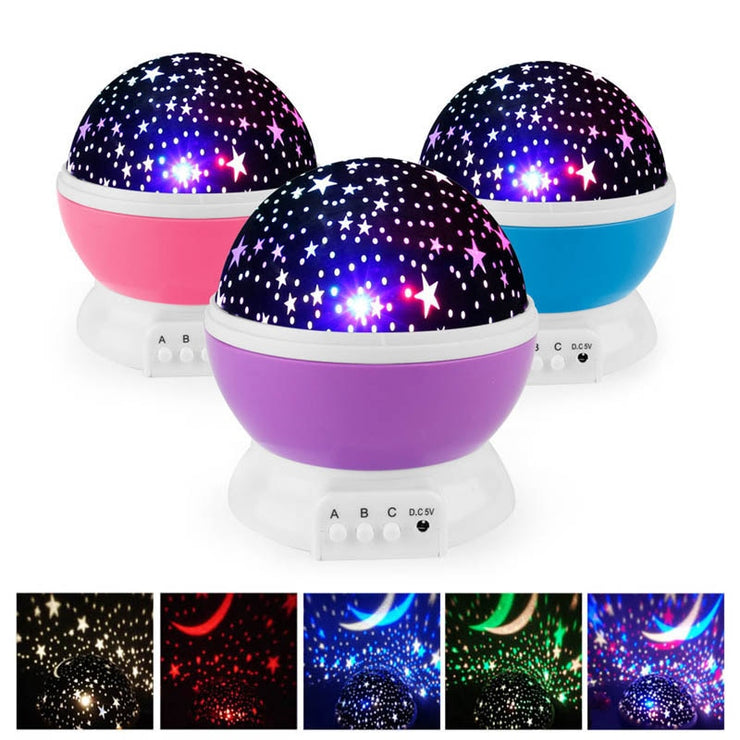 Novelty LED Rotating Star Projector Lighting Moon Starry Sky