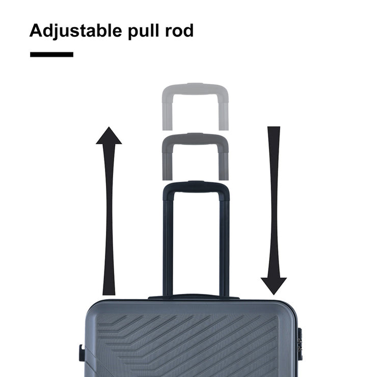 3 Piece Luggage Sets ABS Lightweight Suitcase with Two Hooks