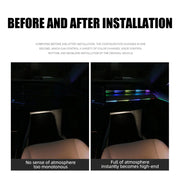 10 in 1 Car LED Acrylic Light Strip RGB Symphony Auto Interior