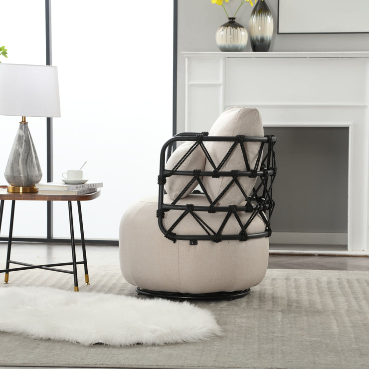 COOLMORE Upholstered Tufted Living Room Chair Textured