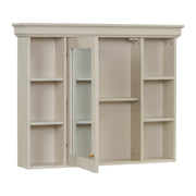 Blue Wall Mounted Bathroom Storage Cabinet With Mirror