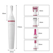 Five-in-One Multi-Functional Women's Electric Eyebrow Trimmer Portable Travel Hair Removal Device Full Body Shaver