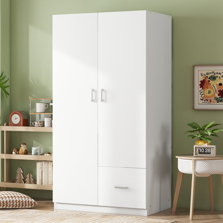 Wooden Wardrobe with Double Doors,