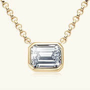 1 Carat Moissanite 925 Sterling Silver Pendant Necklace