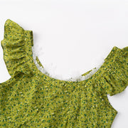 Lace edge lace ruffle edge dress