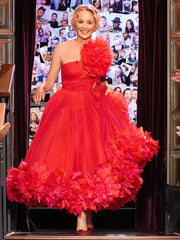 Celebrity Party Dresses For Women Elegant Diagonal Collar Sleeveless Long Gown