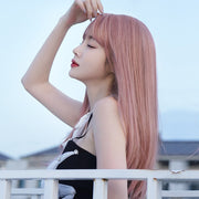 Female Long Hair Full Head Set Type Net Red Long Straight Hair