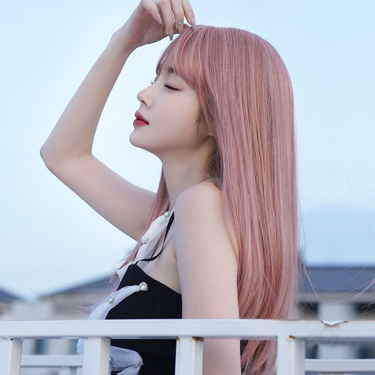 Female Long Hair Full Head Set Type Net Red Long Straight Hair