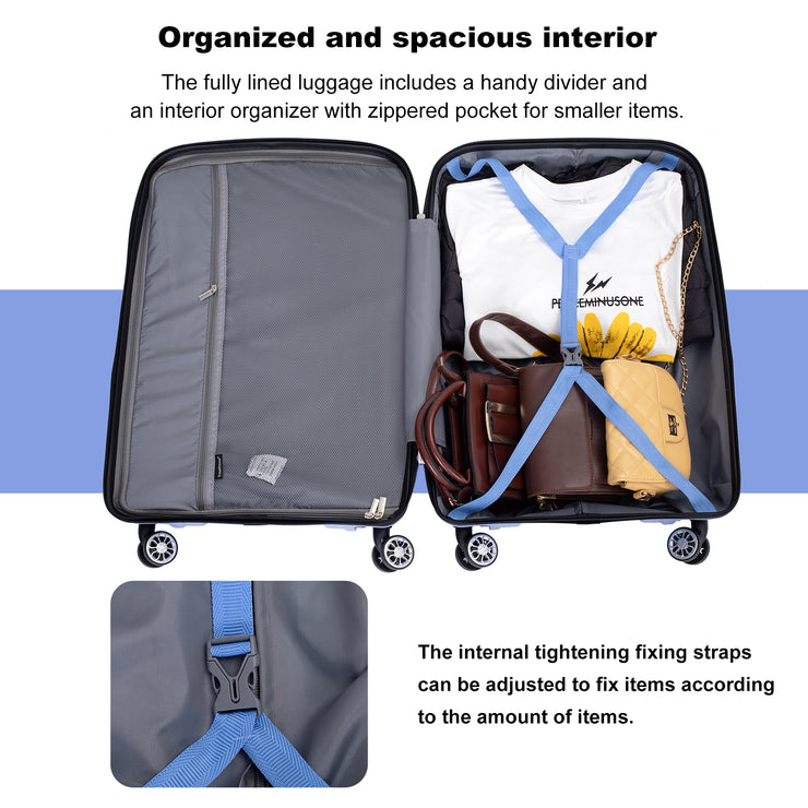 Hardshell Suitcase Spinner Wheels PP Luggage Sets Lightweight Durable