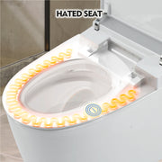 toilet, with foot sensor flushing, white night