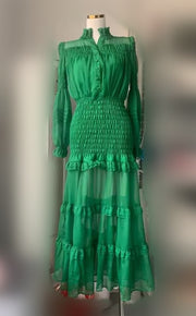 Women ruffle gown Sinclair Ruffle