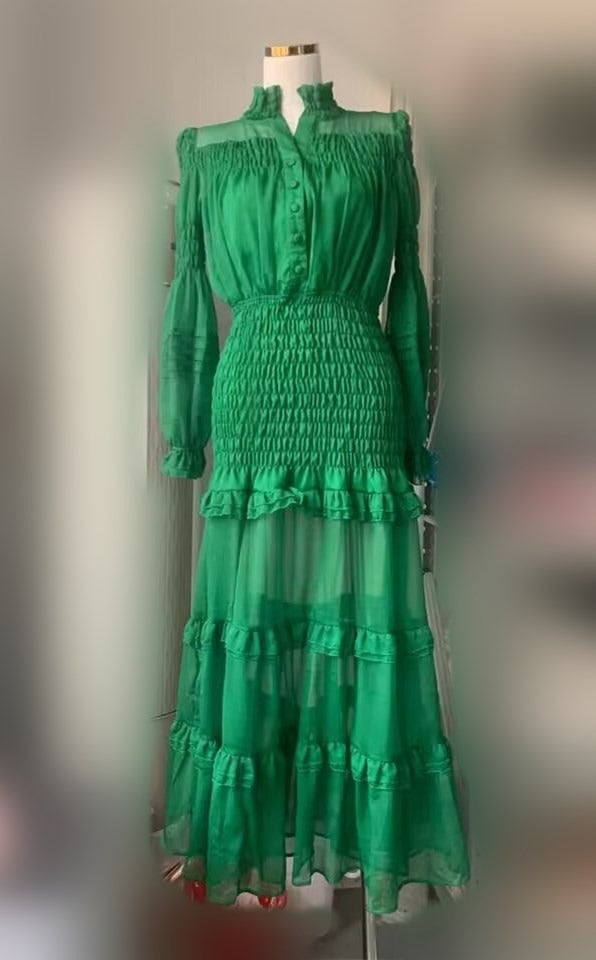 Women ruffle gown Sinclair Ruffle