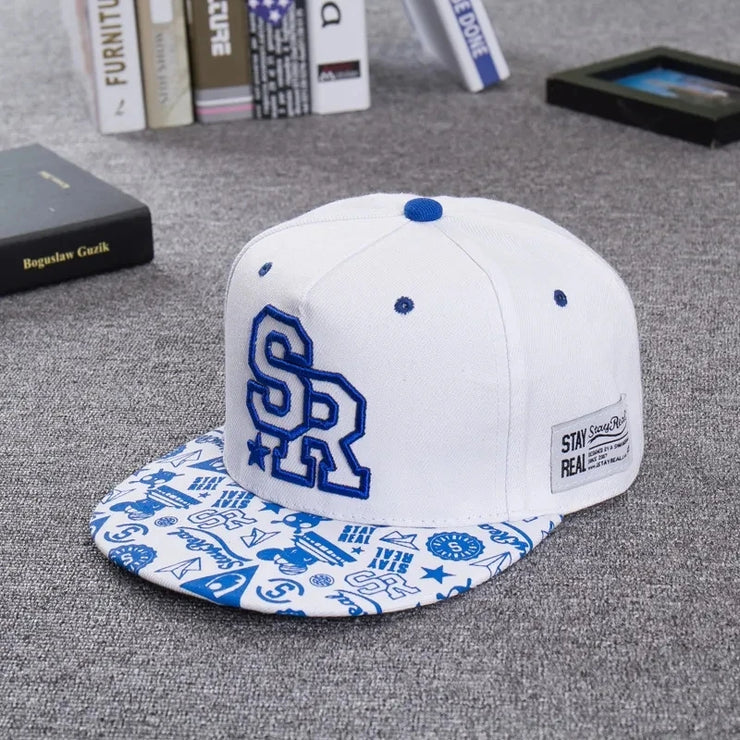 Embroidered Letter SR Baseball Cap Men Hip Hop Cap