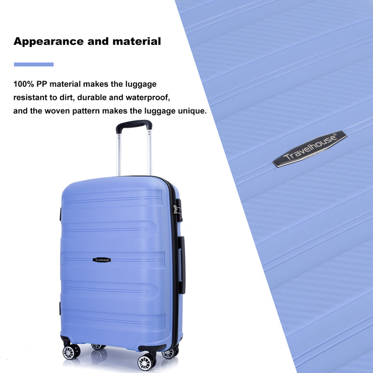 Hardshell Suitcase Spinner Wheels PP Luggage Sets Lightweight Durable