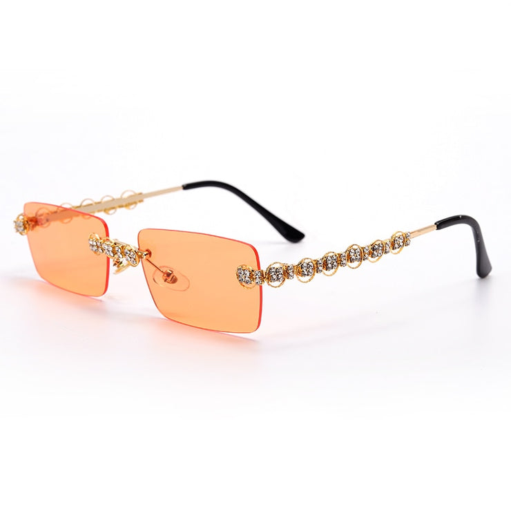 Sun Glasses Crystal Vintage Rhinestone Glasses Eyewear
