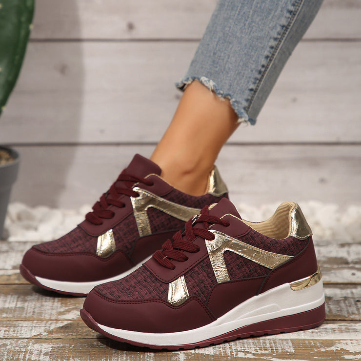 Plus Size Round Toe Retro Sports Shoes for Women Spring