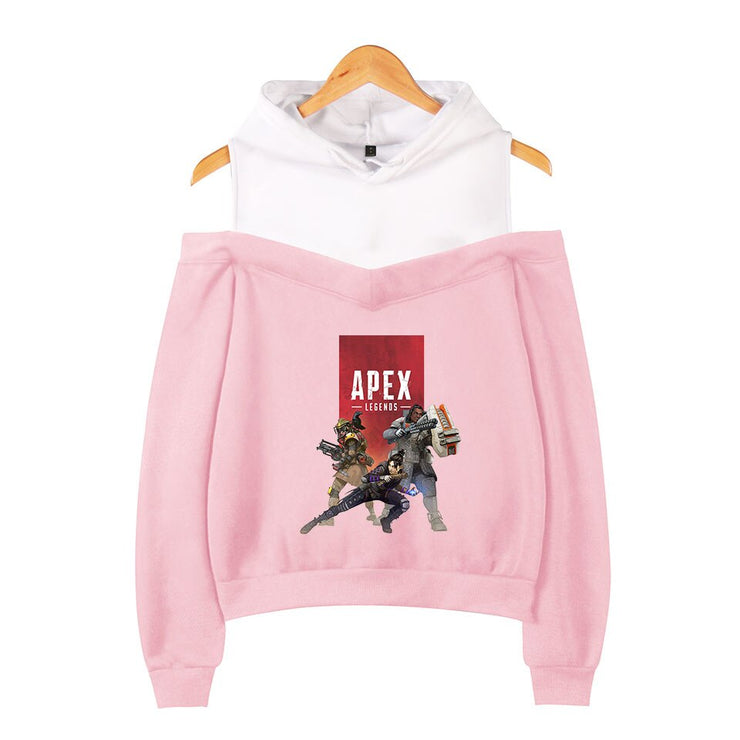 Apex Legends Print Hoodies Sweatshirts Women Sleeve Off