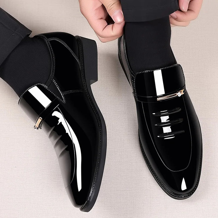 Patent Leather Shoes for Men Business Shoes