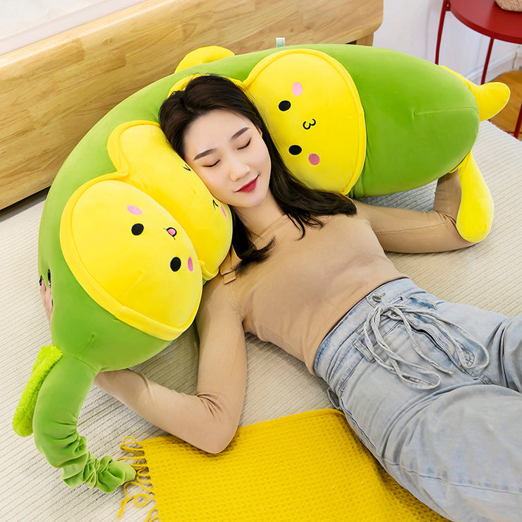 Pea Pillow Plush Toy Long Sleep Doll Caterpillar Grabber Doll