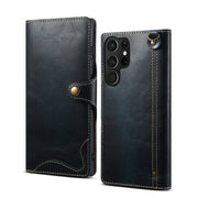 Samsung S22 Retro Leather Leather Case S24Ultra Phone Case