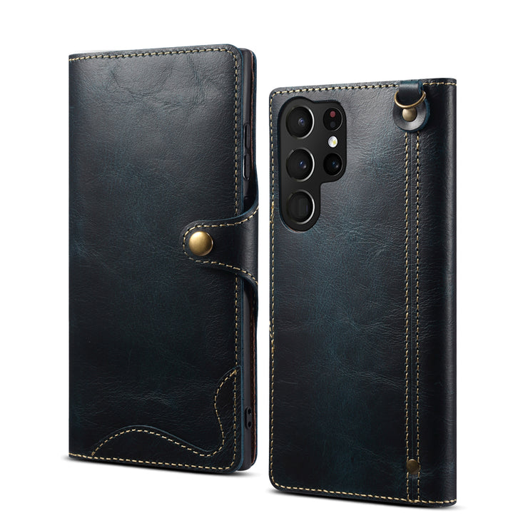 Samsung S22 Retro Leather Leather Case S24Ultra Phone Case