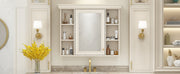 Blue Wall Mounted Bathroom Storage Cabinet With Mirror