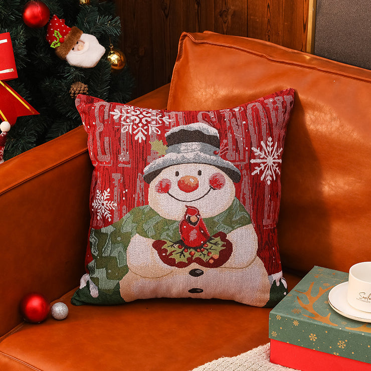 Christmas Pillow Cover (without core) Woven Cartoon
