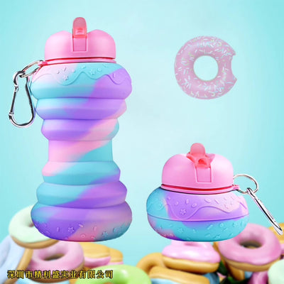 Donut Folding Silicone Bottle Foldable Outdoor