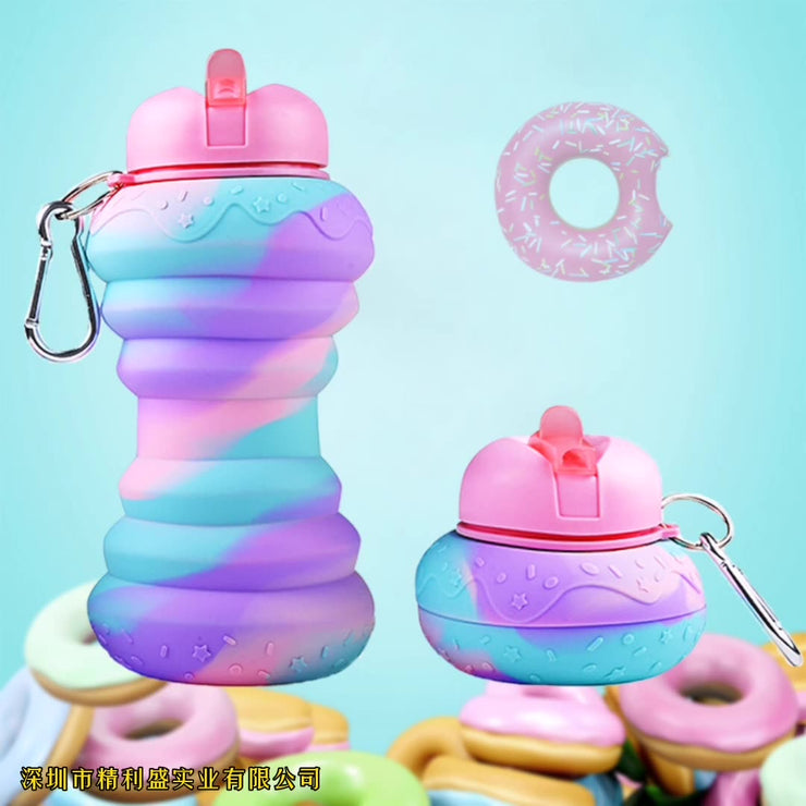Donut Folding Silicone Bottle Foldable Outdoor
