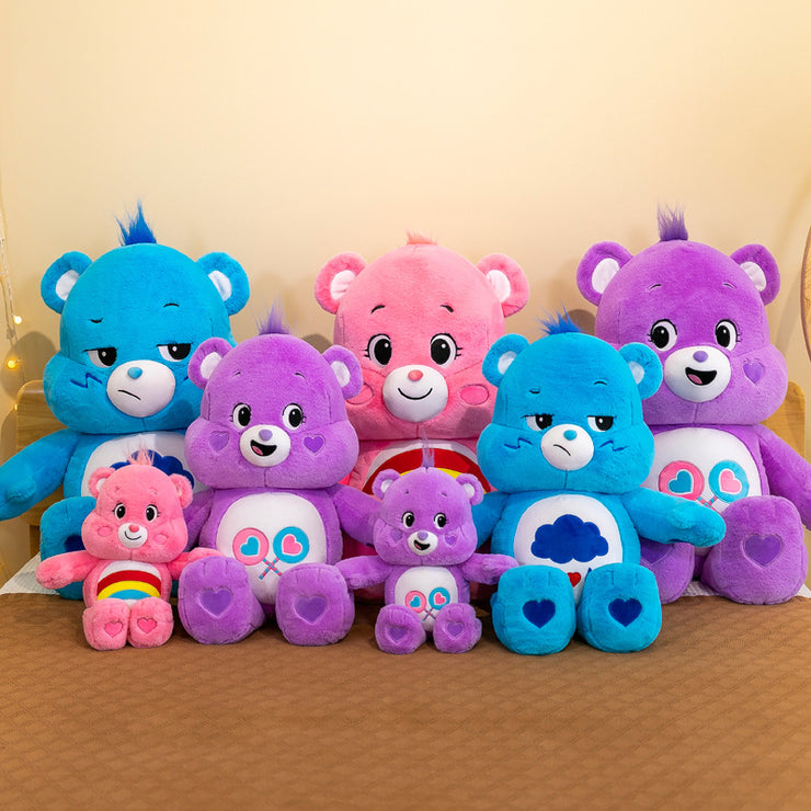 Three-color Bear Pillow Plush Toy Rainbow Bear Doll Cute Panda