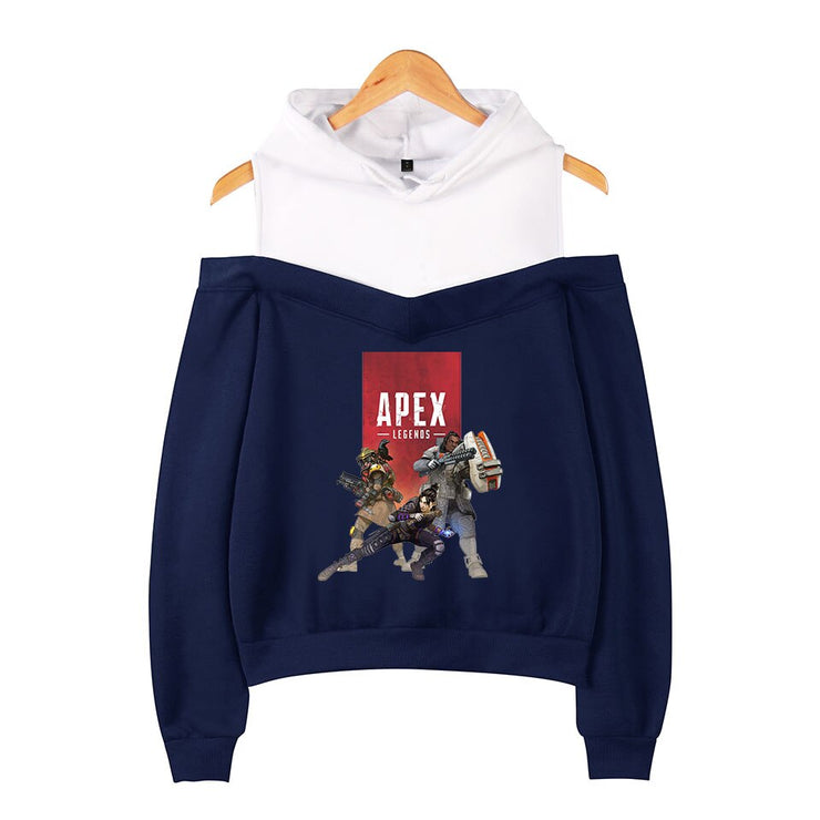 Apex Legends Print Hoodies Sweatshirts Women Sleeve Off