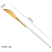 Stainless Steel Cutlery Set with Portuguese Gold Spray