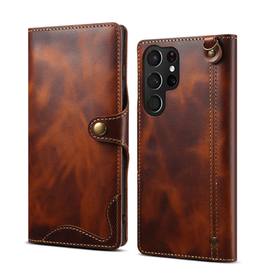 Samsung S22 Retro Leather Leather Case S24Ultra Phone Case