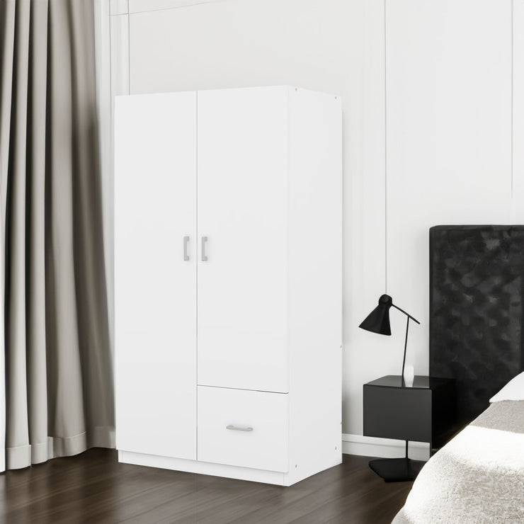 Wooden Wardrobe with Double Doors,