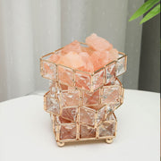 USB Crystal Table Lamp Three Color Dimming Magic Cube Stone