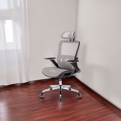 Office Chair High Back - Adjustable Headrest with Flip-Up Arms