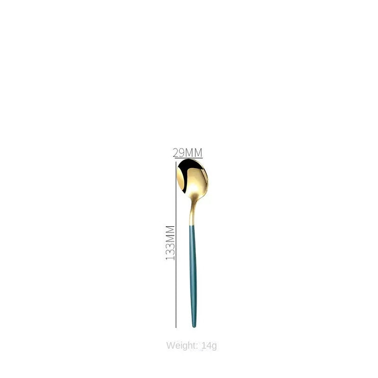 Stainless Steel Cutlery Set with Portuguese Gold Spray