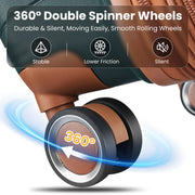 Luggage set of 4 pieces (14/20/24/28) with 4 360 degree