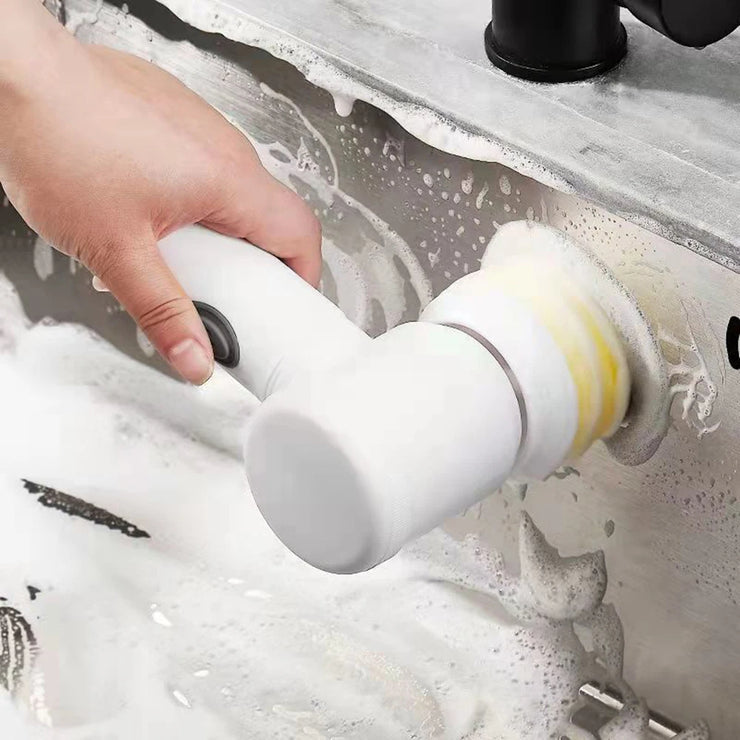 5-in-1 Electric Cleaning Brush Bathroom Wash Brush Kitchen Cleaning Tool