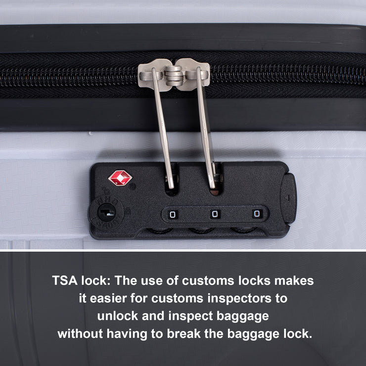 Hardshell Suitcase Spinner Wheels PP Luggage Sets Lightweight Durable