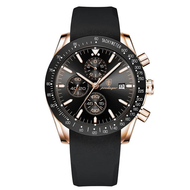 Multi functional waterproof night light men's watch