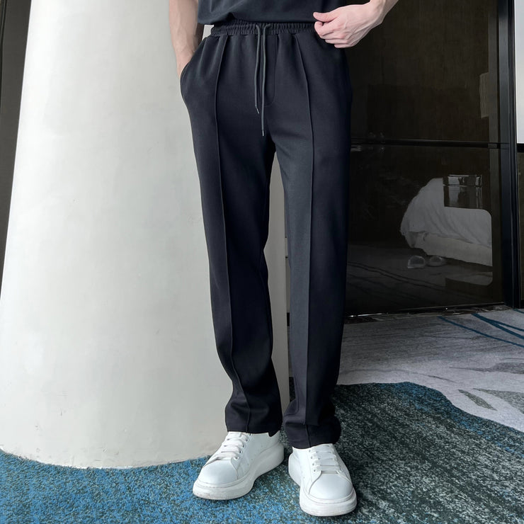Thin micro flared pants for men's