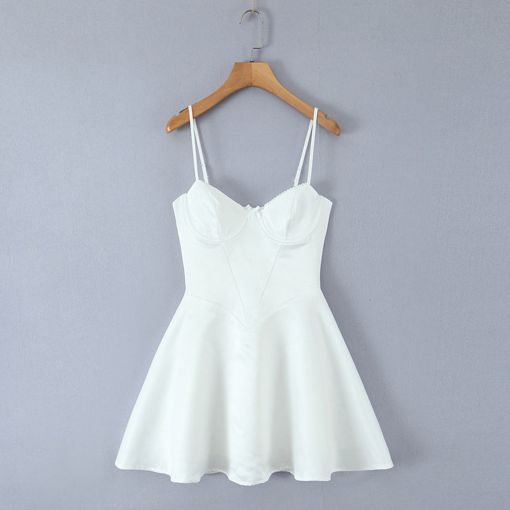 Sexy Backless Strapless Mini Dress with Steel Support