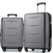 Expanable Spinner Wheel 2 Piece Luggage Set ABS Lightweight Suitcase