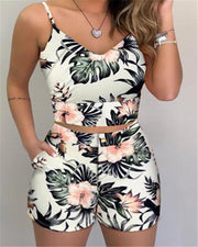 Summer Women Fashion 2-piece Outfit Set Sleeveless