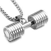 Gym Fitness Barbell Pendant Necklaces For Men